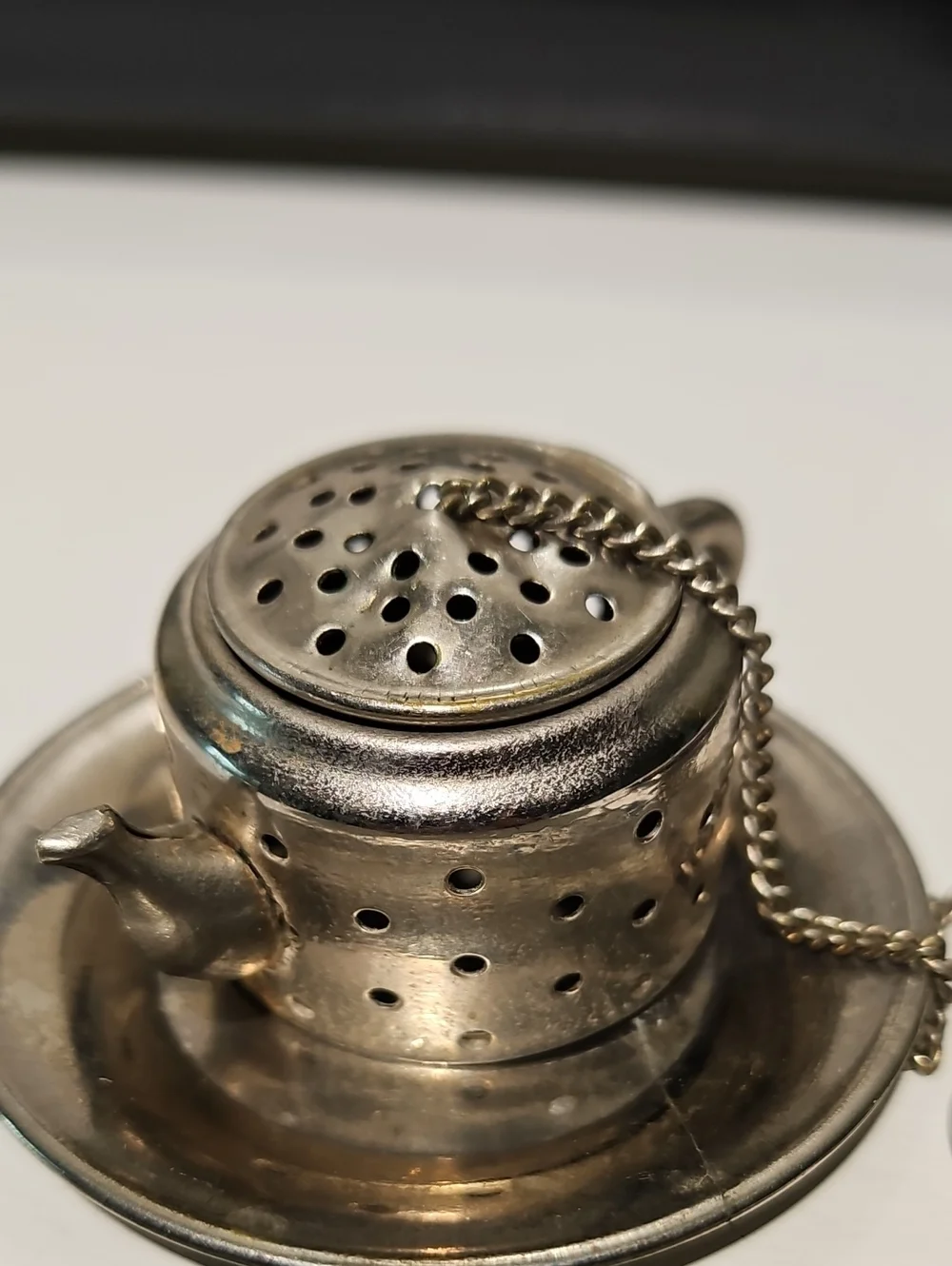 2 - Vintage Tea Infusers With Under Plate Saucers